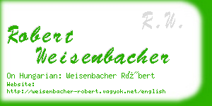 robert weisenbacher business card